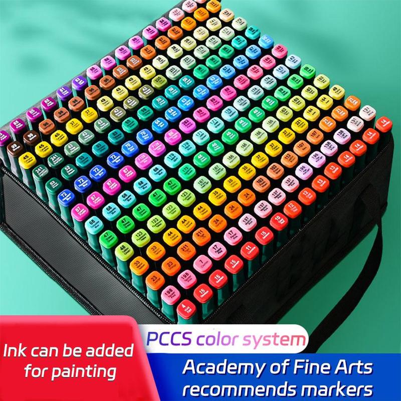 Product Introduction of 24-80color Double-headed Mixed Art Marker Pen Set - Permanent, Quick-drying, Multi-functional Art Supplies, Suitable for Painting, Sketching, Coloring and Underlining - Very Suitable for Artists, Designers and Enthusiasts 2