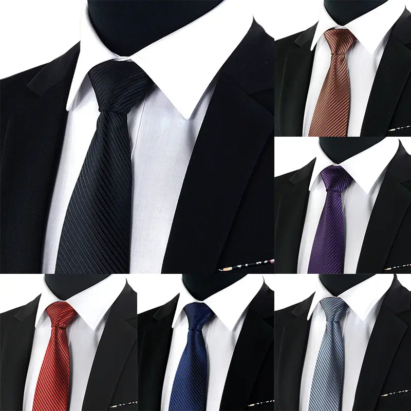 Cà Vạt Sọc Cổ Điển, Dệt Jacquard, Chất Liệu Lụa, Dành Cho Bộ Com Lê Nam, Cà Vạt, Cà Vạt, Thời Trang Mới 0
