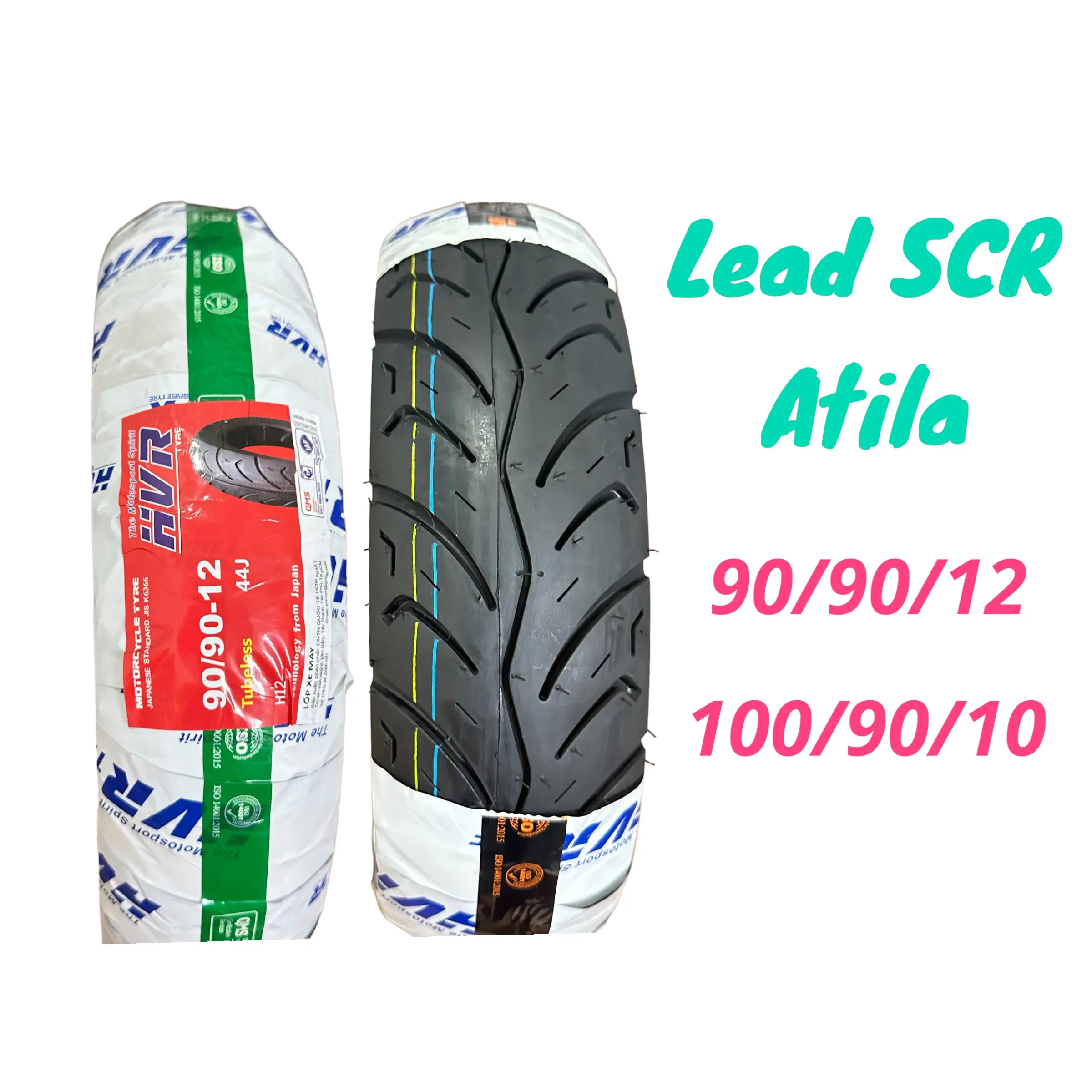 Vỏ Lốp Xe Lead SCR Atila thương hiệu HVR công nghệ Nhật Bản - Phụ Kiện Cao Su Lốp Xe Máy