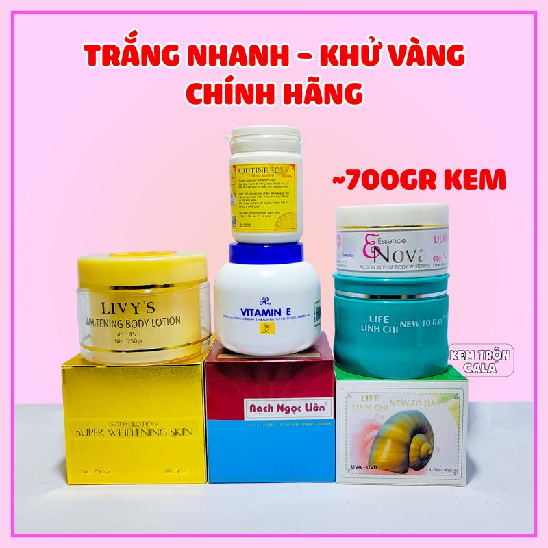 6 món Combo kem Bạch Ngọc Liên Enova hỗ trợ làm đẹp da body bộ 700gr Kem Dưỡng Body Women Nữ