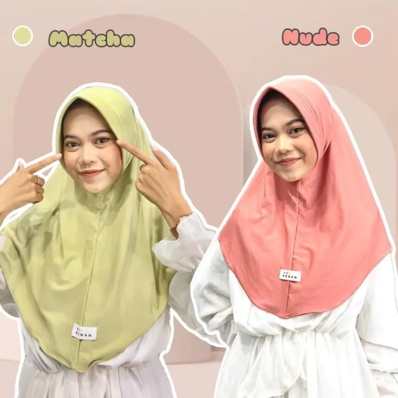 by KENAN Hijab Bergo Kenan size M matt Jersey Busa Casual Instan Kerudung Nyaman Simple    Soft Pad Panjang Muslim Tebal Cantik Syari Sporty Hitam Navy Khimar Variasi 1