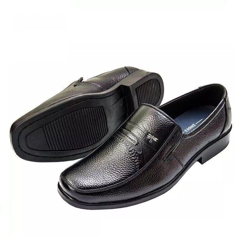 Giày Tây nam kiểu dáng trung niên, đế khâu chắc chắn cao 3cm 2