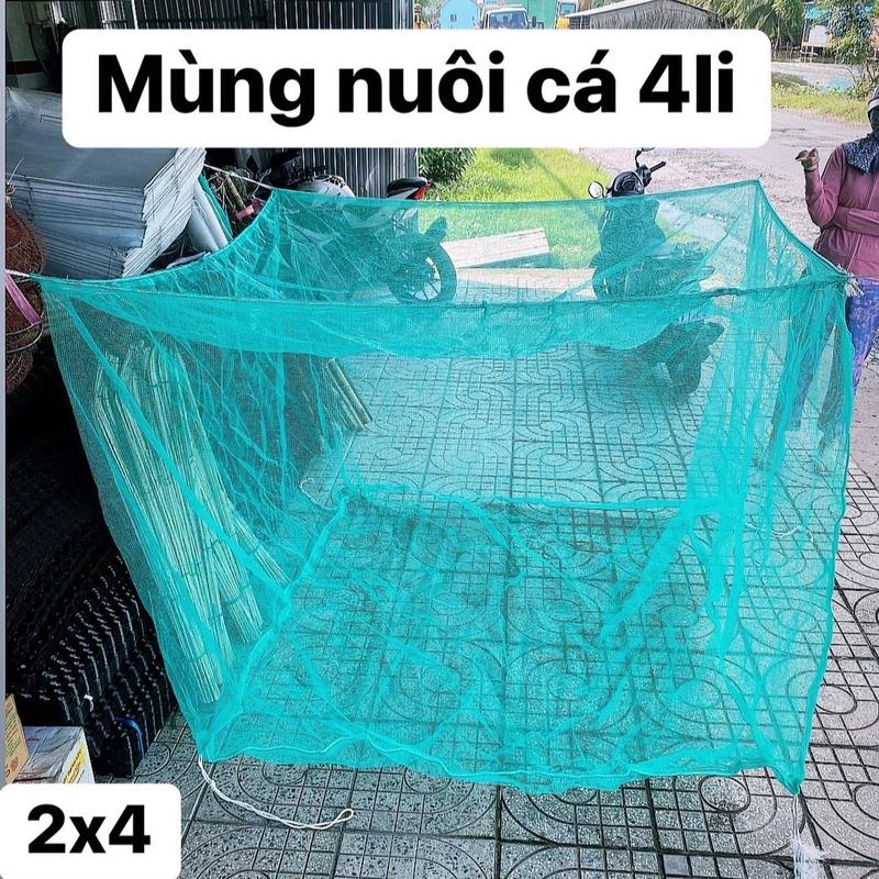 Mùng vèo nuôi cá, tráng nuôi cá, nuôi ốc, có nắp đậy, 2x4m, 2x3m,2x2m... 3