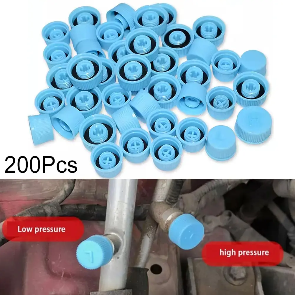 200pcs A/C FOR R134a R12 High Low Side Valve Core Service Port Dust Cap M9, M10