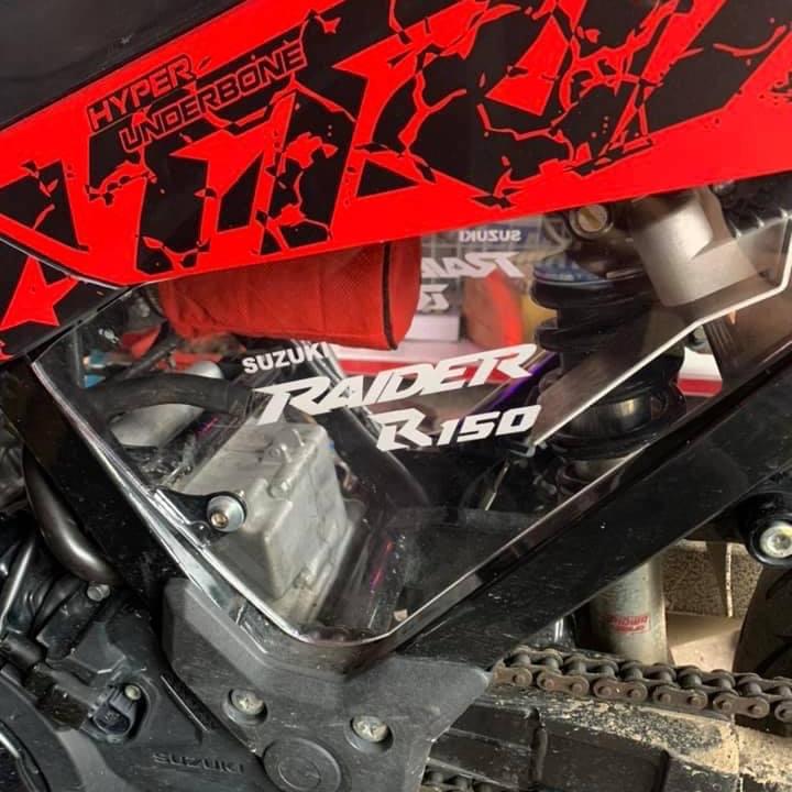 Ốp mi ka trong suốt , ốp lọc gió xe raider / satria -phụ kiện phụ tùng