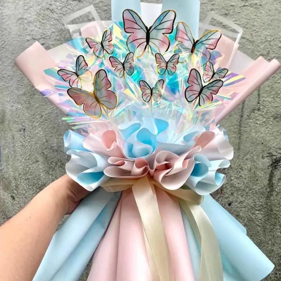 Butterfly bouquet w/light Decor Decorative