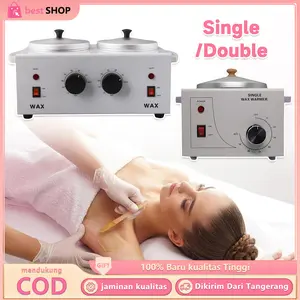 Double Pot Wax Warmer Electric Pemanas Waxing Dengan Kontrol Suhu Presisi Untuk Alat Salon