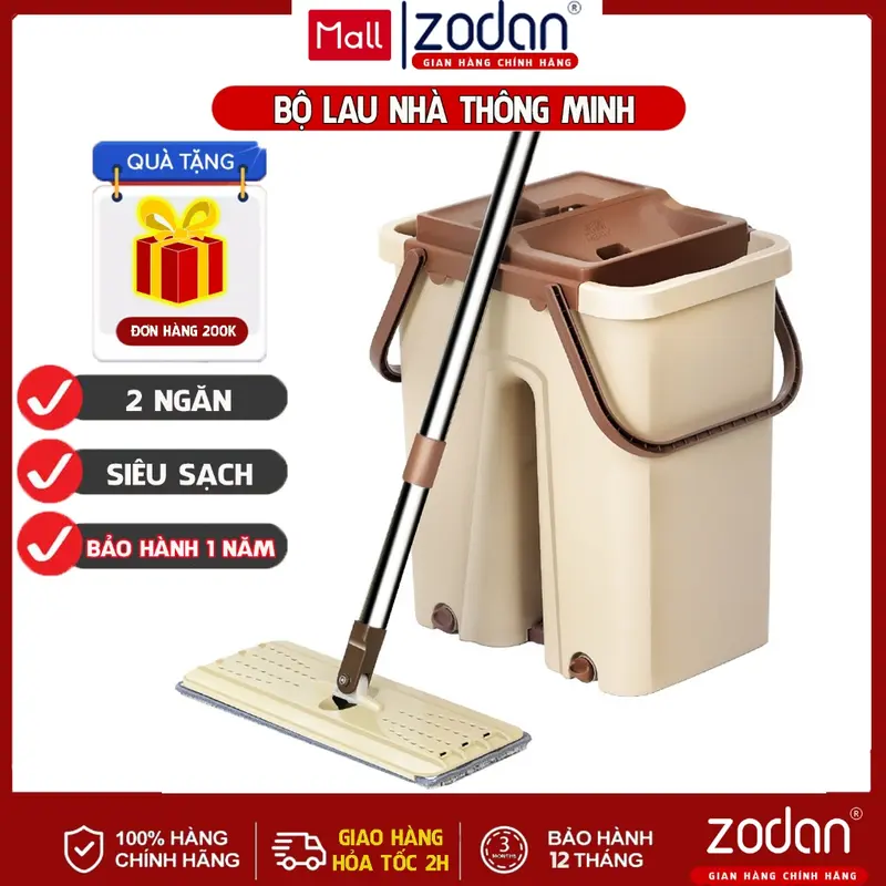 [BH 1NĂM] Cây Lau Nhà Tự Vắt Thông Minh ZODAN F18 Chổi Lau Nhà - TikTok ...