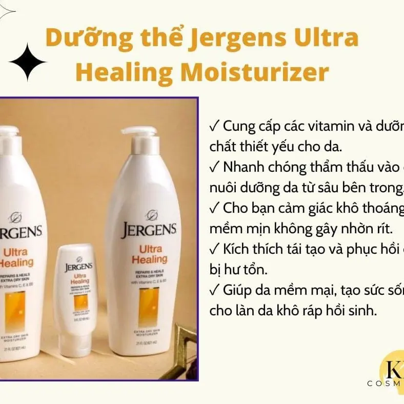 Dưỡng thể Jergens Ultra Healing Moisturizer 621ml & 88ml