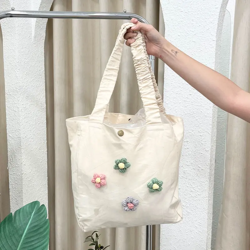 Túi Tote Canvas Sticker Đeo Ngang 5
