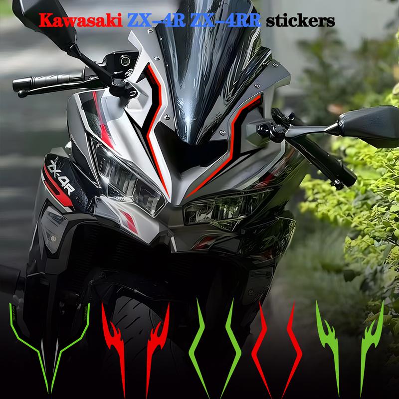 For Kawasaki ZX-4R ZX-4RR Motorcycle Head Sticker Decoration - TikTok ...