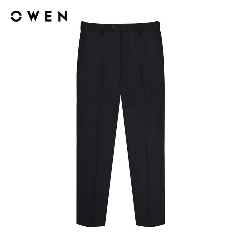  OWEN - Quần tây Nam Form Slim Fit Tăng đơ QST231738 Màu Ghi Chất liệu TR Spandex        Menswear 