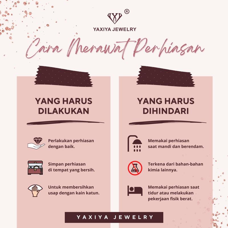 Yaxiya Anting Jepit / Klip Wanita Mata Satu Simpel Perhiasan Aksesoris 764 5