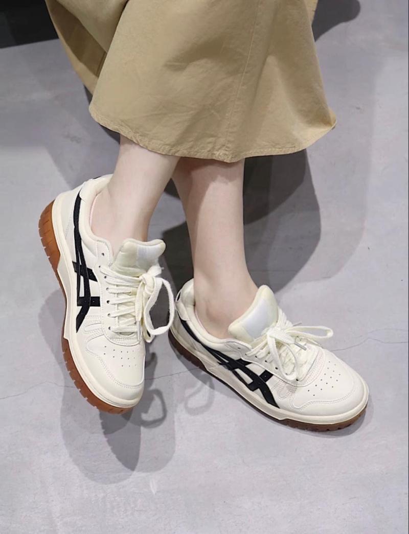 Product Introduction of Giày thể thao nam nữ $ giày sneaker nam nữ Asiccc Đen Cream Black Gum Nam Nữ, đế cao su đúc chống trơn trượt, size từ 36 đến 44 Shoes Đế Bằng 9