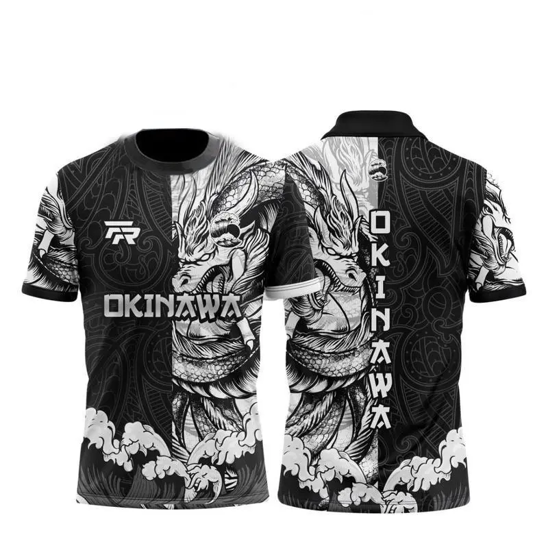Okinawa DRAGON Original Jersey Full Sublimation Premium Quality Unisex Malaysia Collar Jersi Lengan Pendek Viral Murah T-shirt Berkolar Lelaki Fashion Short Sleeve