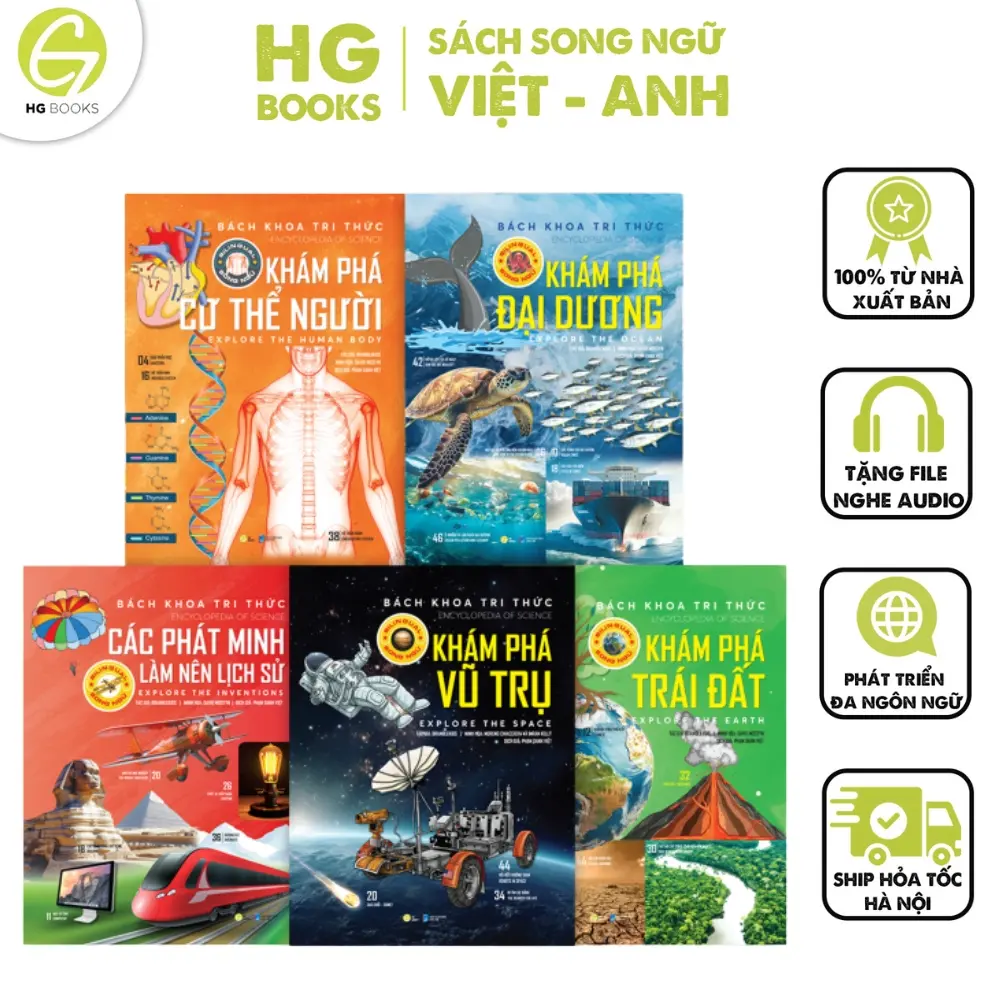 Bách khoa tri thức cho trẻ em bản Song ngữ, khám phá thế giới và học Tiếng Anh - Sách song ngữ thiếu nhi