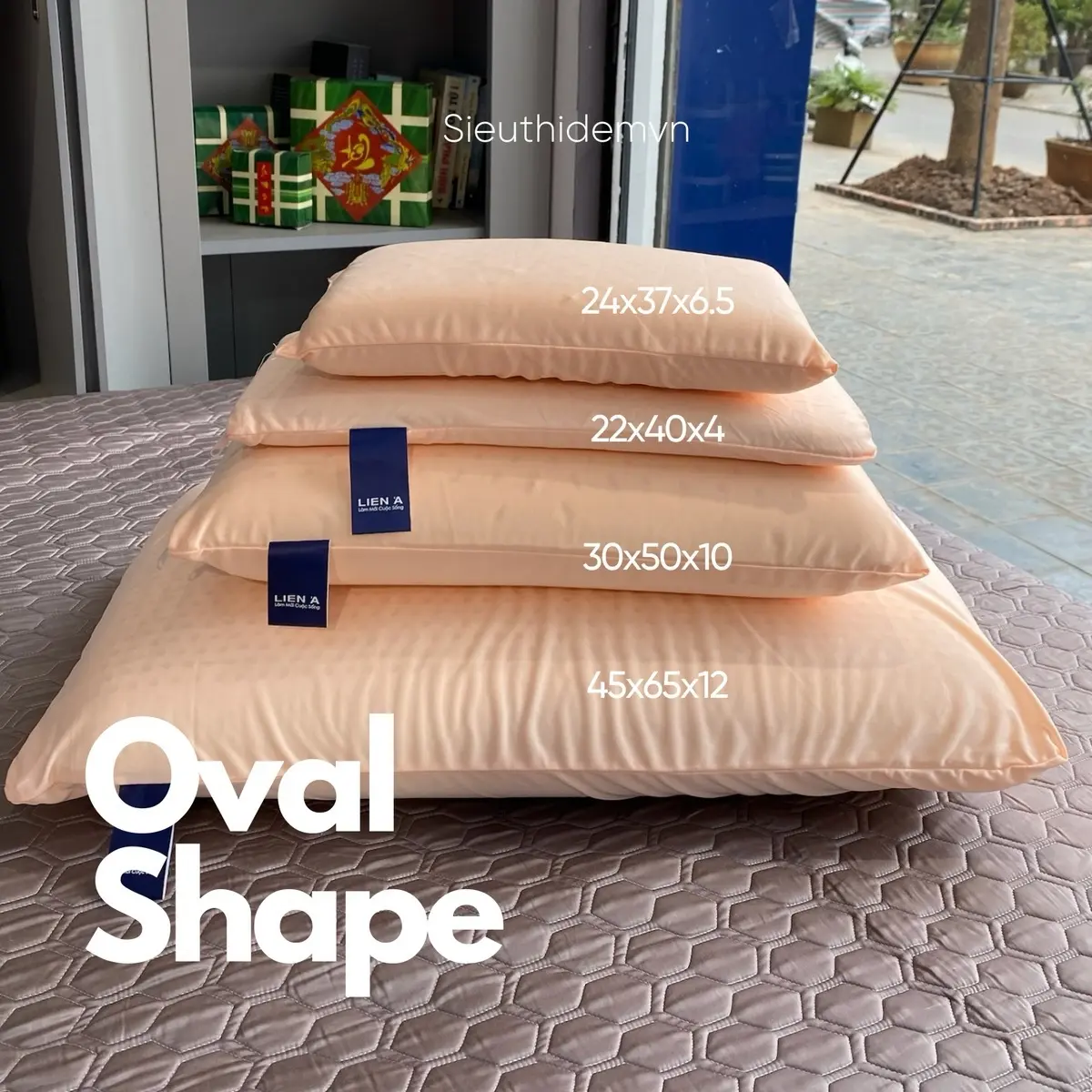 Gối cao su tự nhiên Liên Á Oval- Thoáng mát, kháng khuẩn, êm ái nâng niu giấc ngủ của bạn