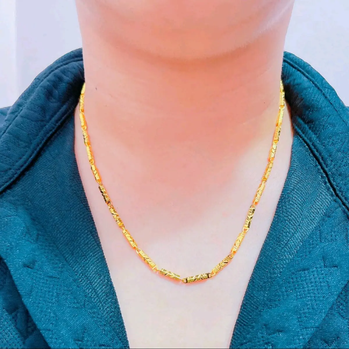 dây chuyền đốt trúc mạ vàng cao cấp Nam giới Jewelry Vòng Cổ Trang Sức Chain