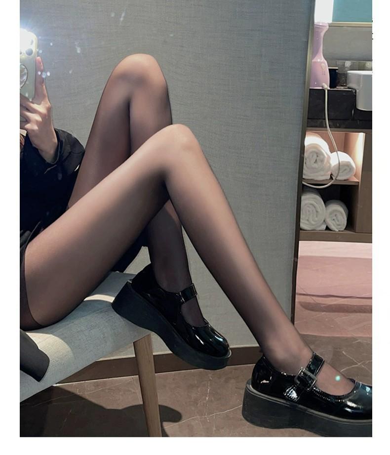 Product Introduction of New Autumn and Winter plus Size Sheer Tights Leggings Women's Fleece-lined Black Silk Superb Fleshcolor Pantynose Stewardess Gray Pantyhose 39