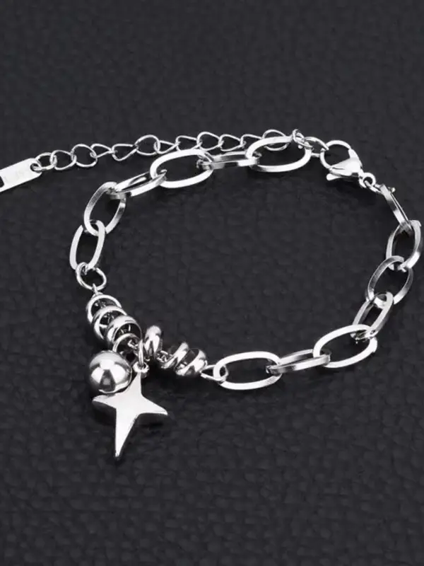 Star & Ball Design Bracelet, Fashion Jewelry for Party, Daily Clothing Decor, Trendy All-match & Exquisite Jewelry for Birthday Gift 6
