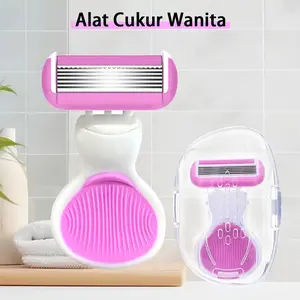 COD Alat Cukur Bulu Wanita 5 Mata Pisau Untuk Kulit Sensitif Free Kotak Gratis Aman Praktis
