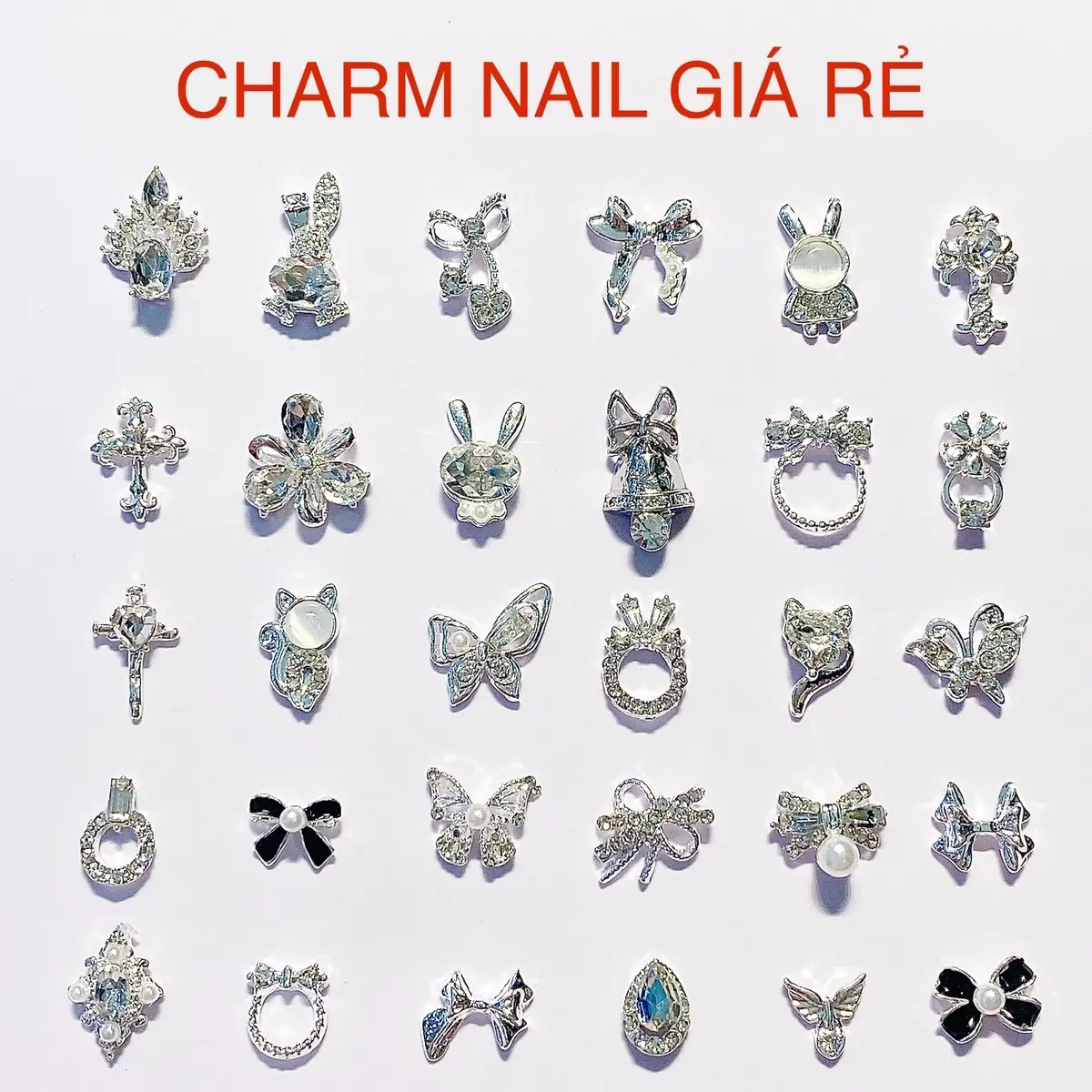 [Bảng 5] [Giá 1 viên] Charm nail hợp kim trang trí móng, charm nail đính móng nghệ thuật Nữ