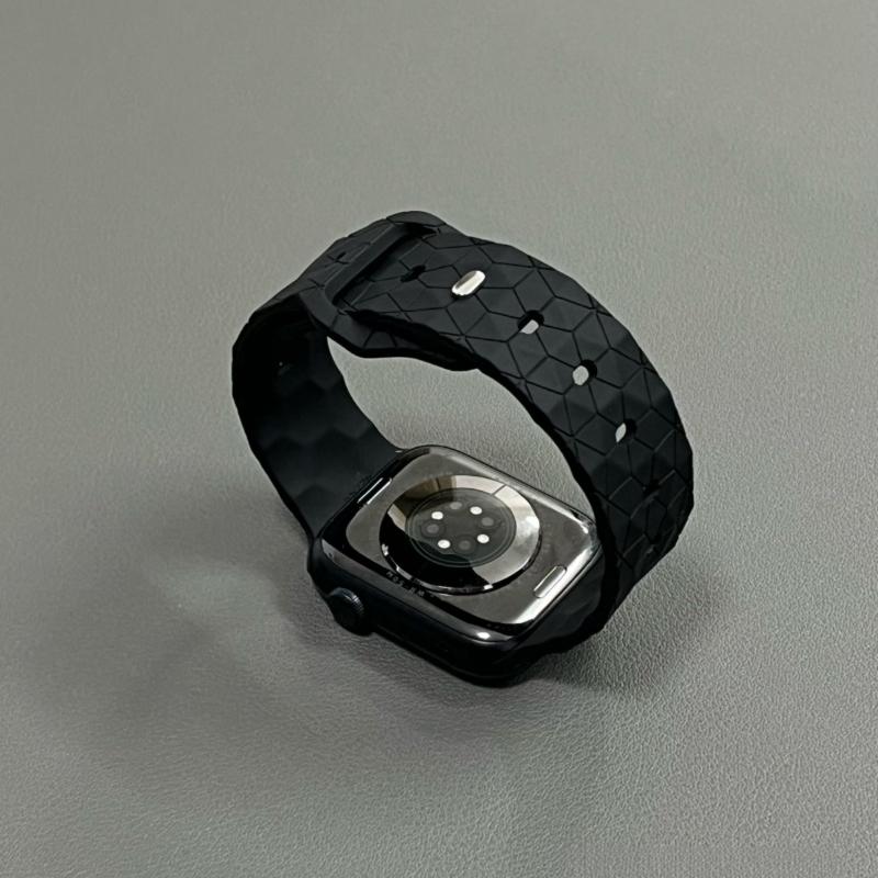 Product Introduction of Sport Silicone for Apple watch ultra 2 band 49mm 46mm 44mm 40mm 45mm 42mm 41mm football pattern bracelet iWatch series 10 9 8 7 6 5 se strap 1