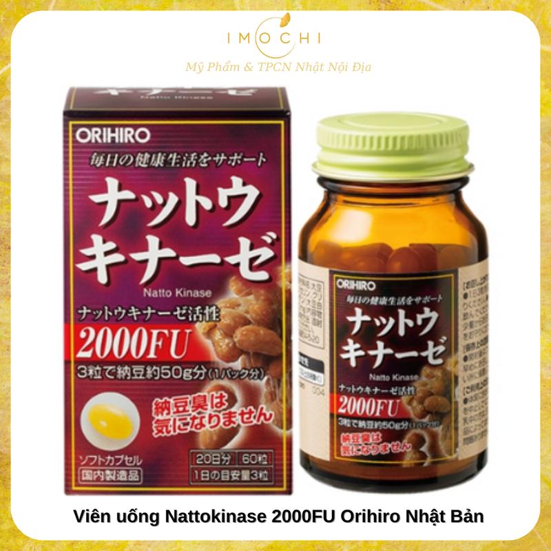 Viên uống Nattokinase 2000FU Orihiro Nhật Bản