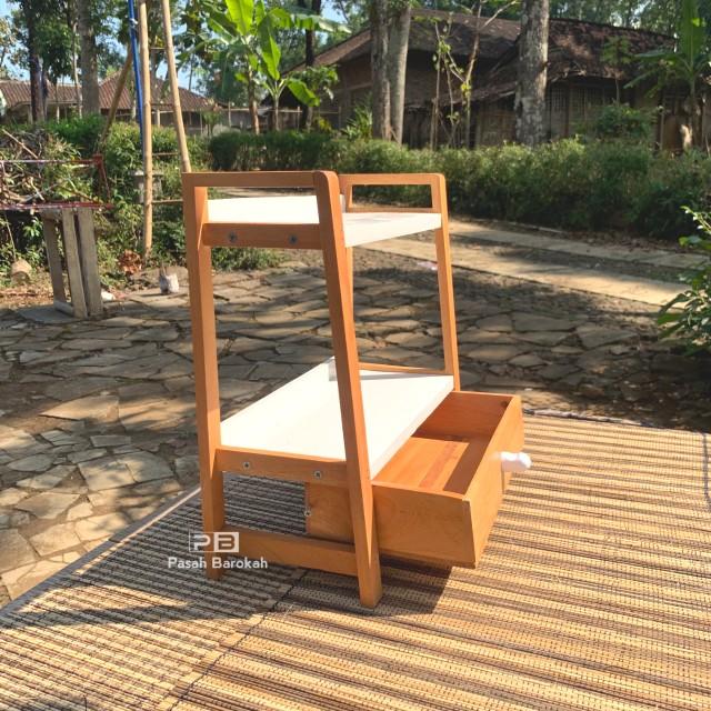 Product Introduction of Rak Bumbu Dapur 2 Tingkat variasi Laci WARNA WARNI SERBAGUNA DAN MINIMALIS Dapat disesuaikan Tegak Logam 2 Lapis Kayu 8