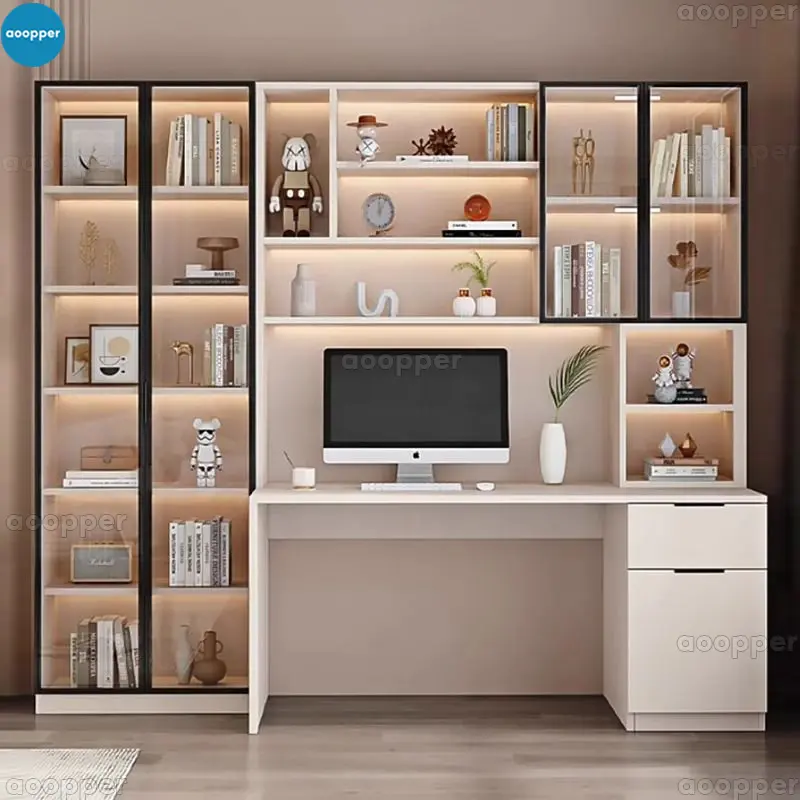 Study Computer Table Gaming Office Drawer Set Study Writing Work Desk Student Table With Bookshelf