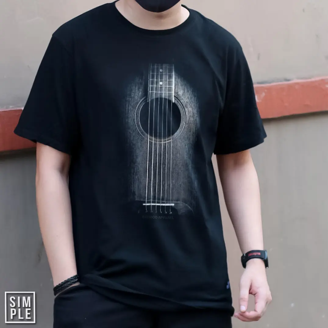 Baju Kaos Pria Cowok Keren | Kaos Pria Dewasa | Kaos Distro Cowok Gitar Katun Combed Lembut Nyaman