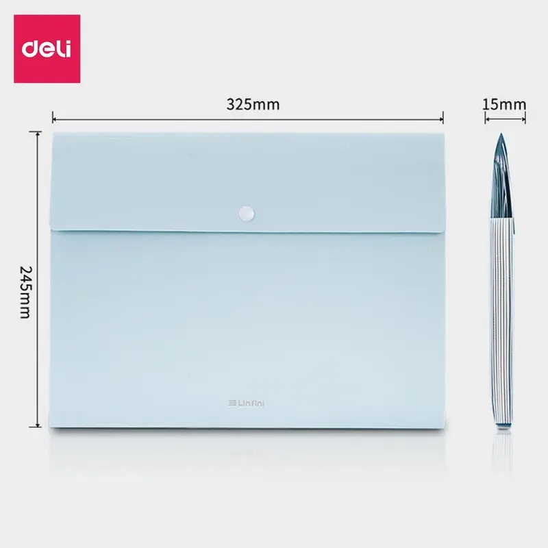 Túi Đựng Tài Liệu 8 Ngăn A4 Deli File Cặp Tệp Đựng Tài Liệu Chia Nhiều Ngăn Bìa Hồ Sợ Nhựa Cứng Chứng Từ Giấy Tờ 6