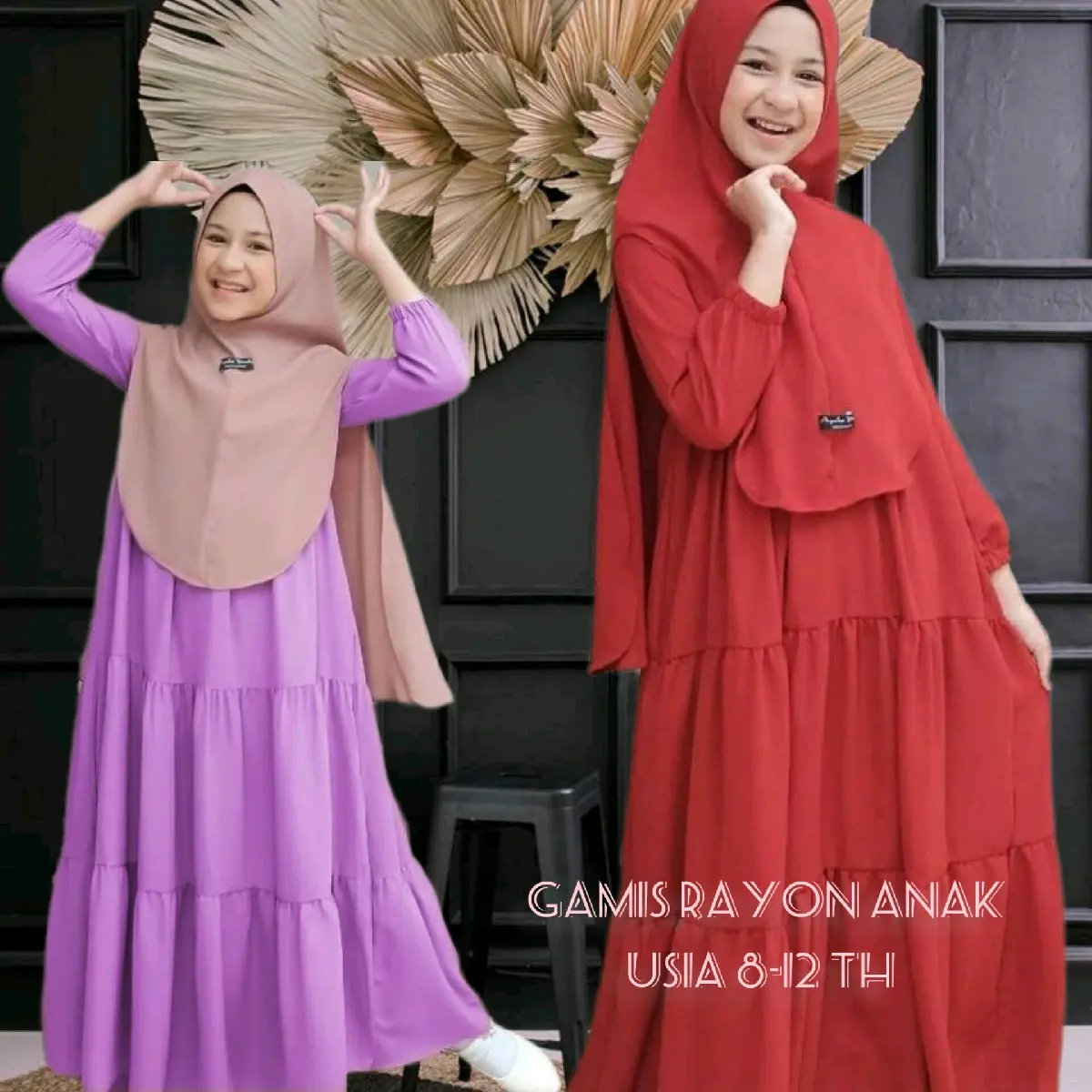 Gamis Anak Usia 8-12th Bahan Rayon Super Premium Grade-A Baju Muslim