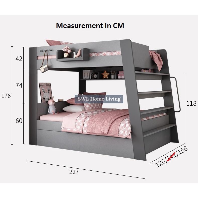 Lu Modern Double Decker Bunk Bed For Kids Adults Queen Bunk Bed With Drawer Mattress Set High Quality Wood Structure 8