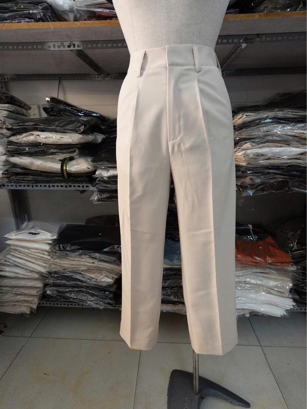 Quần kaki ống suông basic 90cm Pants Nữ Women 8