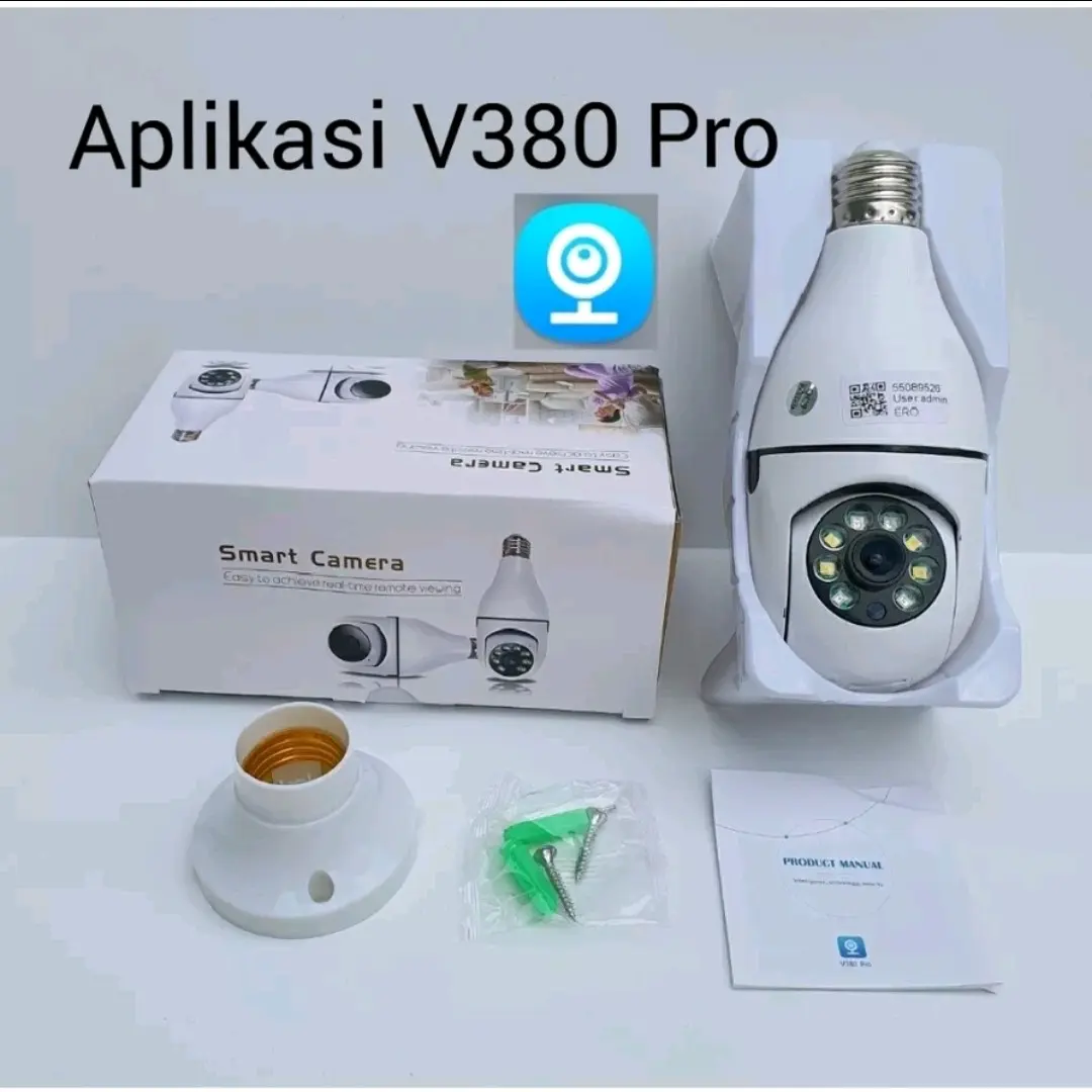 CCTV PTZ MINI BHOLAM LAMPU NIRKABEL HD 1080P 8mp