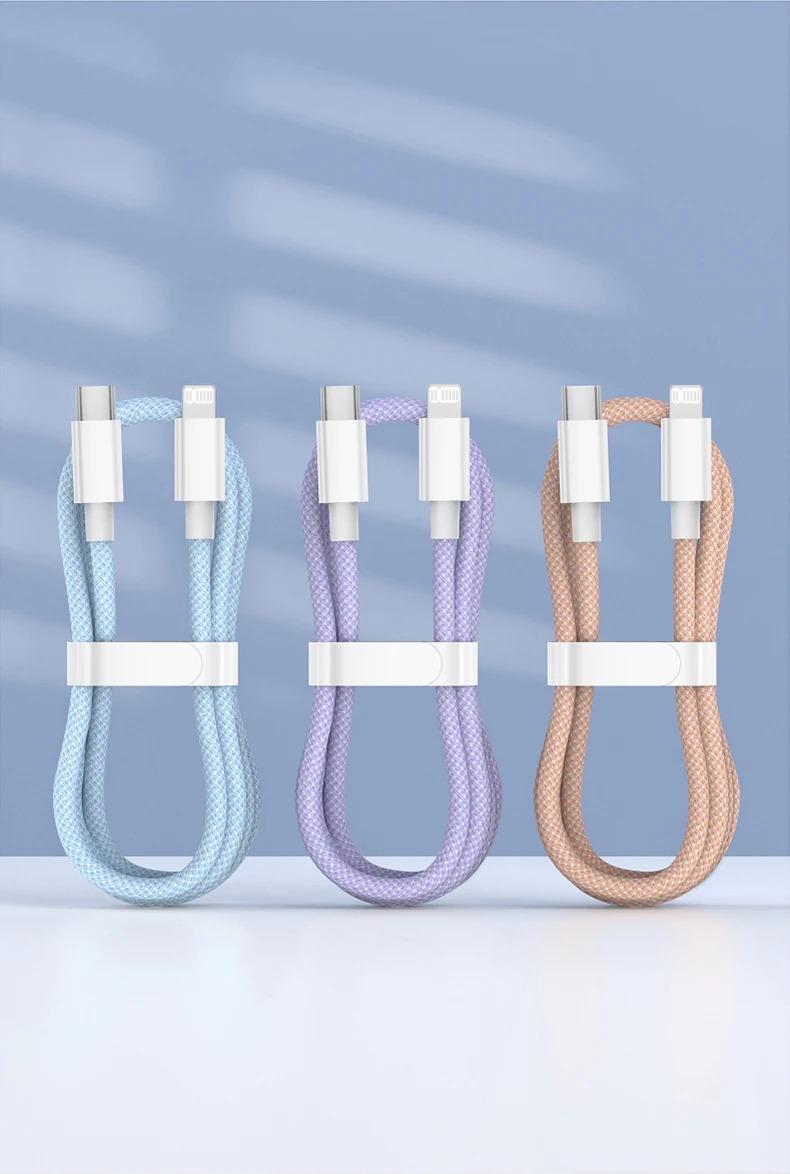 Product Introduction of Cáp USB PD 20W, 4 màu có sẵn, Tương thích với iPhone 14, 13, 12, Pro Max, 11 và iPad mini, Sạc nhanh Type C, Cáp dữ liệu USB C, Có sẵn trong 1m và 2m chiều dài 14