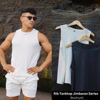 Gambar Tanktop Pria RIB GARIS GARIS Putih Hitam Polos Jimbaran Series Sportwear Beachwell Bali Outdoor - PUTIH, S dari Beachwell Bali Kab. Badung 1 Tokopedia