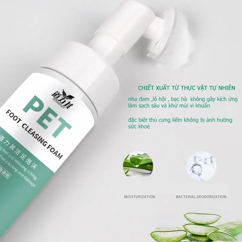 Bình xịt bọt rửa chân cho chó mèo, Dụng cụ làm sạch bàn chân cho thú cưng, bọt rửa chân cho thú cưng 150ml 0