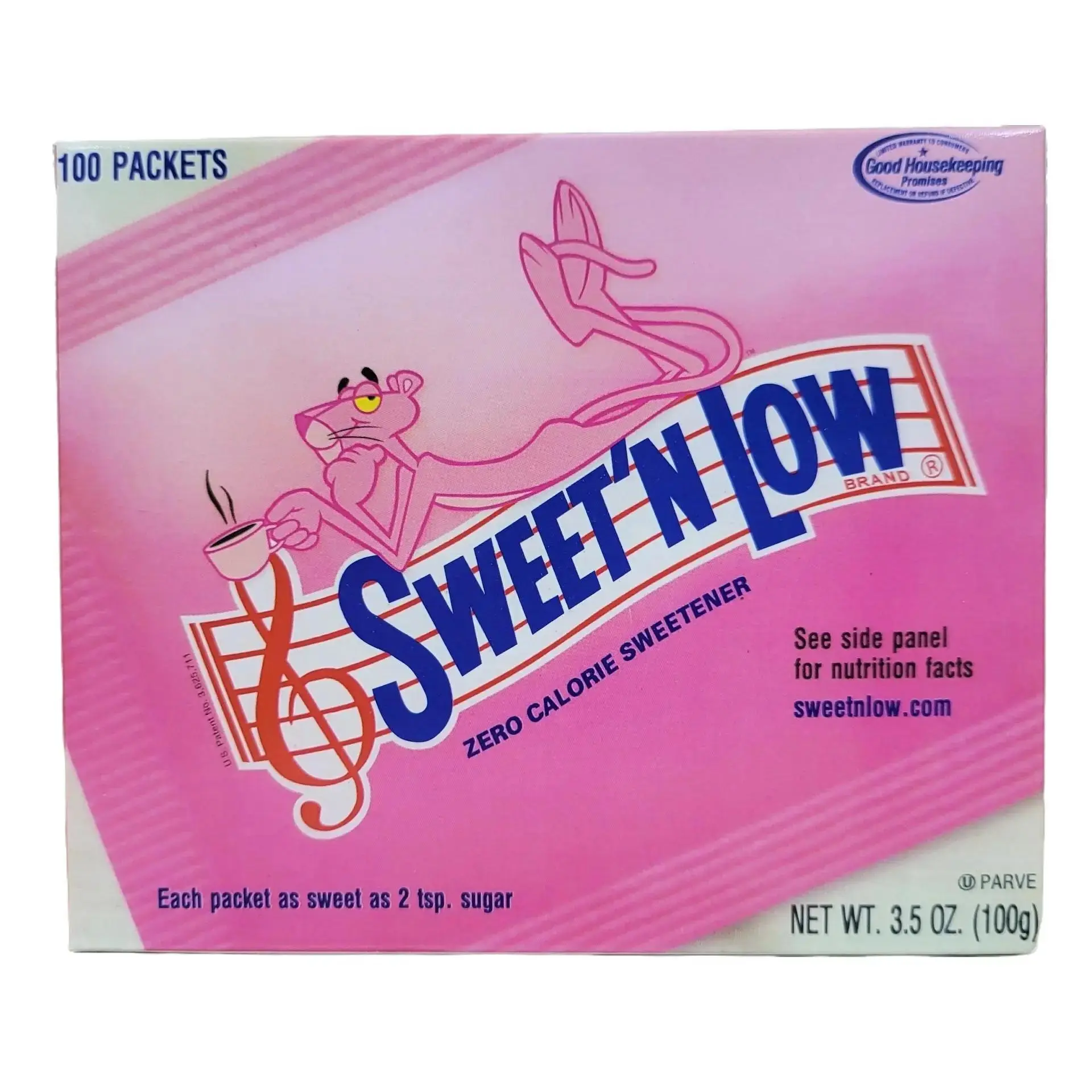 (HỘP LỚN 100 gói) ĐƯỜNG ĂN KIÊNG MỸ BÁO HỒNG SWEET’N LOW Zero Calorie Sweetener
