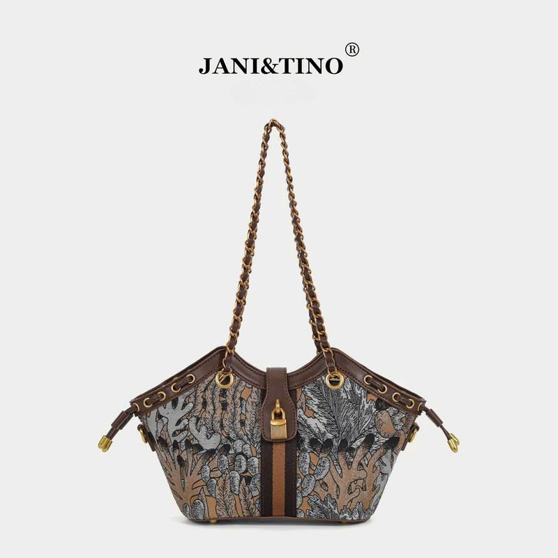 JANI&TINO A1314-3879 - Túi Xách Cao Cấp Thương Hiệu Jani&Tino Họa Tiết Sang Trọng Thanh Lịch Quý Phái, Trend 2025, Đa Năng Đi Làm Đi Dạo Phố