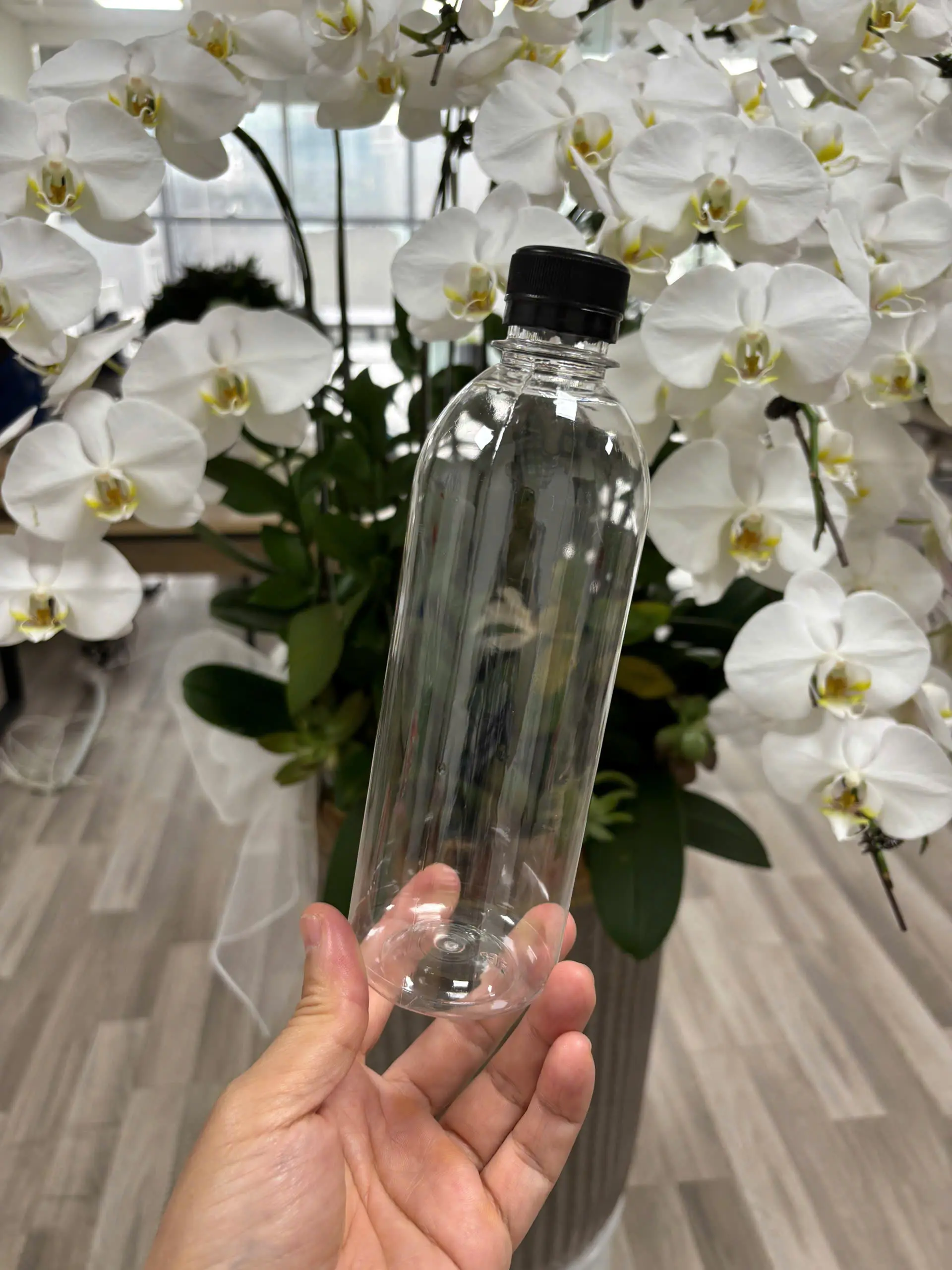 Chai cao tròn dung tích 500ml nhựa PET nguyên sinh không chứa BPA an toàn cho sức khỏe