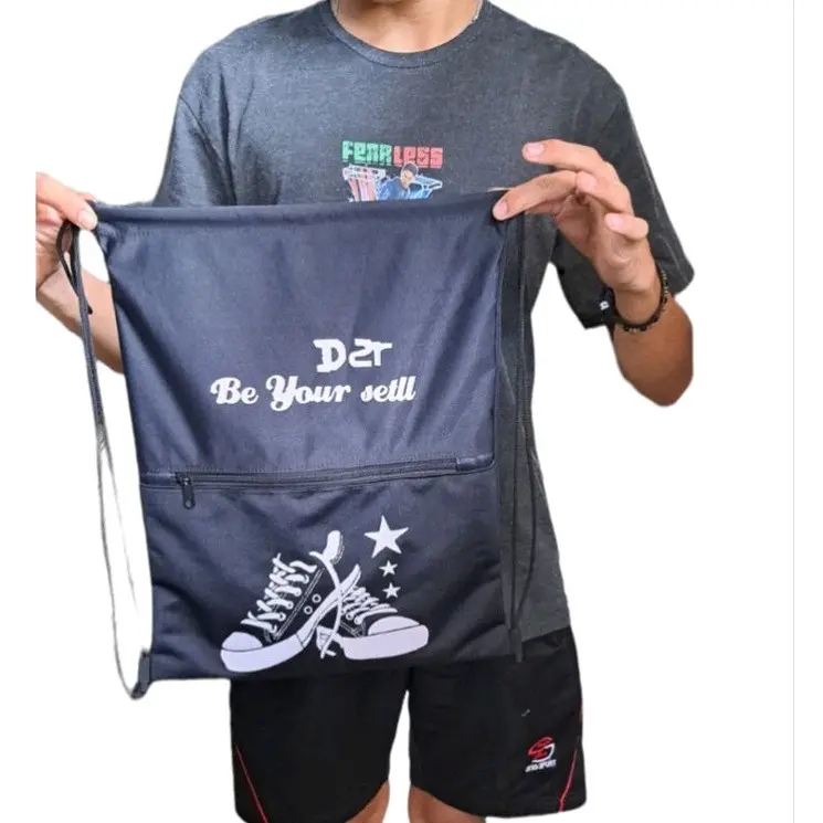 Tas Sepatu Futsal String Bag Tas Ransel Olahraga Tas Serut Gambar Sepatu Gymsack 3