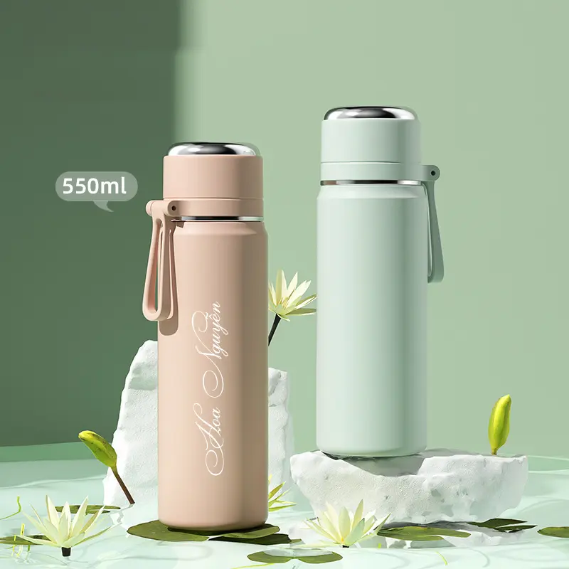 Bình Giữ Nhiệt Cao Cấp 550ML(Khắc Tên),Bình Nước Giữ Nhiệt Inox 316 Giữ Nhiệt 10h - 12h BGN46 3