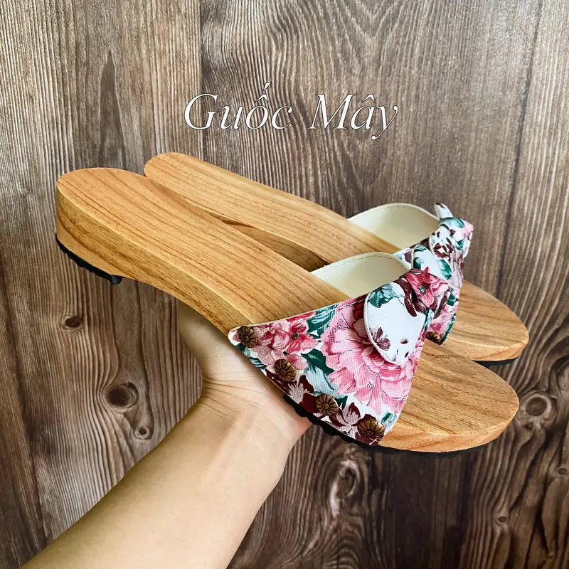 Guốc Gỗ Guốc Mộc Truyền Thống 4 Phân Dép Gỗ Quai Ngang 8