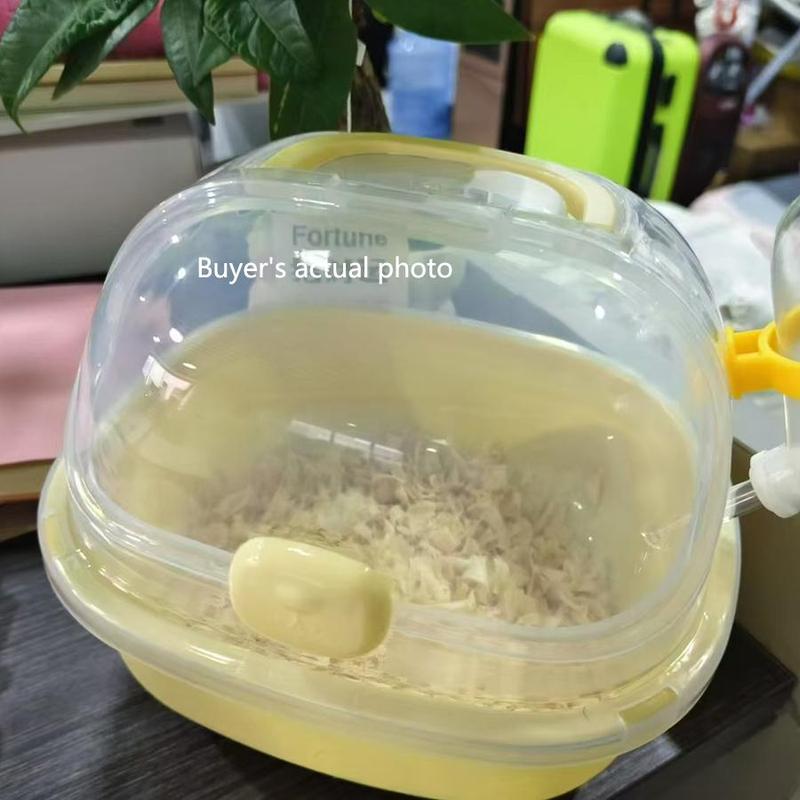 Portable Hamster Cage, Pet Carrier Cage with Water Bottle, Pet Travel Cage, Hamster Supplies for Outdoor Camping, Pet Supplies 2