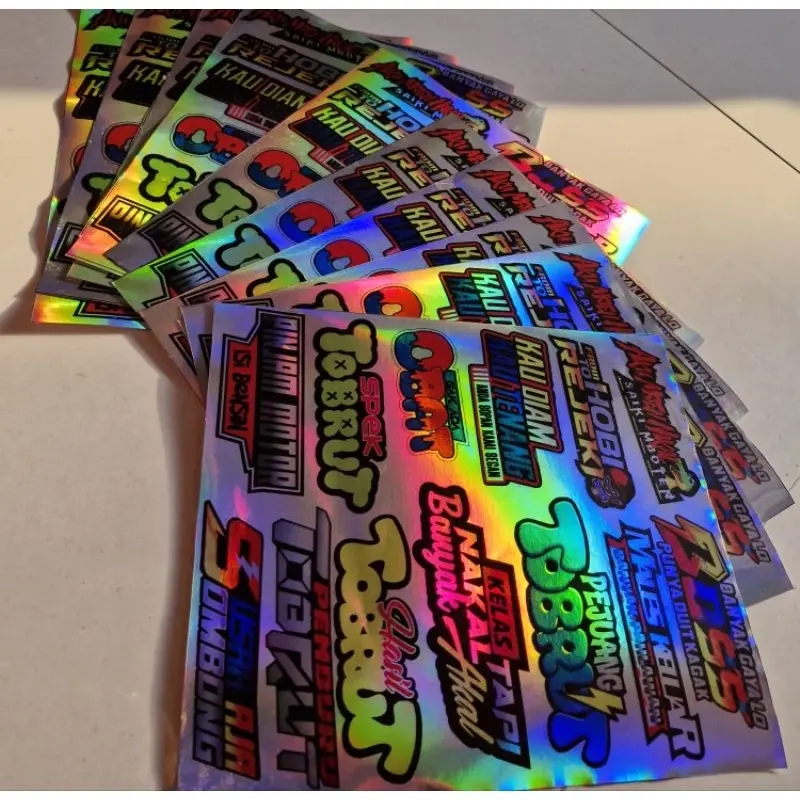 (COD 13 PCS) STIKER HOLOGRAM TOBRUT STICKER RACING STICKER KATA-KATA STICKER TOBRUT VIRAL STICKER VIRAL TERKINI 2