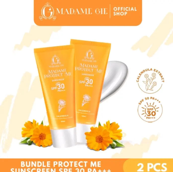 Madame Gie Madame Protect Me Sunscreen SPF 30 PA+++ 60ml SPF 30 Semua Jenis Kulit facial wajah Muka Sunblock