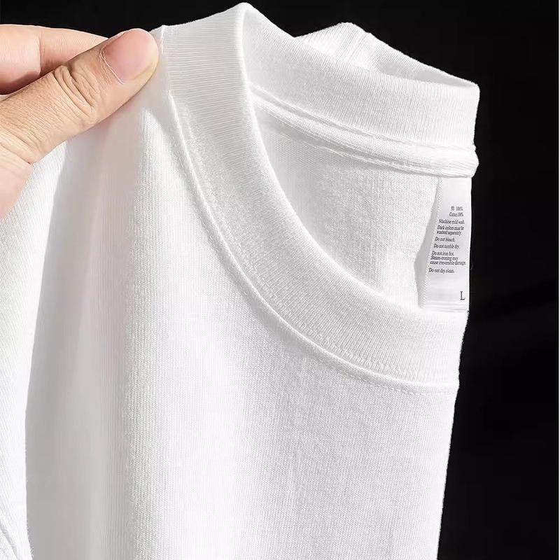 100% Cotton Nam Cổ Tròn Ngắn Tay Áo Thun Thường Ngày Cơ Bản Hàng Đầu Menswear Nâu 5