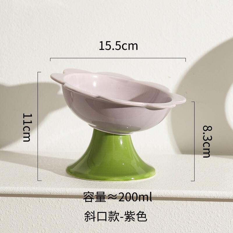 Bát Đựng Thức Ăn Cho Mèo, Giữ Lạnh Nhanh, Được Làm Bằng Gốm Hoa Dễ Thương, Thích Hợp Cho Nhà Thú Cưng 3